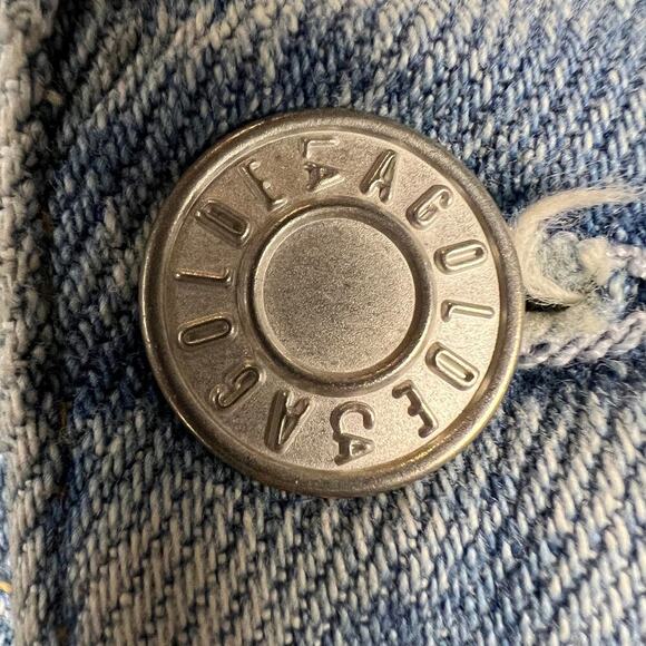 Agolde Nico High Rise Slim Jeans Button Fly Light Distressing Med Wash Size 25 - Picture 7 of 11